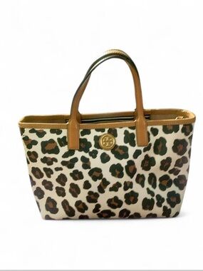 3pc Set! Tory Burch Kerrington Leopard Tote w/ Strap & Pouch